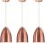 Kit 3 Lustre Pendente Luminária Cone de Alumínio New Cobre