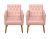 Kit 2 Poltronas para Sala de estar Clinica Corino (Rose Gold)