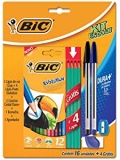 Kit Escolar, BIC, Lápis de Cor Sextavado + 4 Lápis Preto Evolution + 2 Canetas Cristal Dura + 1 Borracha + 1 Apontador