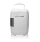 Mini Geladeira Multilaser 4L 12V 110V Capacidade 6 Latas 350ML Com Cabo DC Sem Cabo AC Branca Tv009