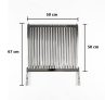 GRELHA ARGENTINA INOX 50x50cm, 55x50cm, 60x50cm ou 65x50cm VIP INOX (50×50)