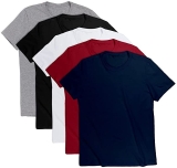 Kit com 5 Camisetas Básicas Masculina T-shirt Algodão