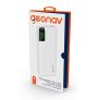 Geonav Power Bank, Carregador Portátil Universal 10.000mAh, 2 portas USB + 1 porta USB-C, Led Indicador de bateria, PB10KWT, Branco