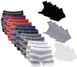 Kit 10 Cuecas Altomax Listradas + 10 Meias Sortidas M15
