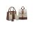Bolsas Feminina Kit 3 Peças Bolsa Mochila Mais Carteira (NUDE/MARROM)