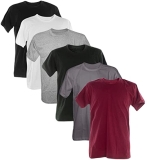 Kit 6 Camisetas 100% Algodão