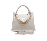 Bolsa Feminina Com Alça de Mão e Ombro Reajustável e Com Bolso Externo + Detalhe em Corrente