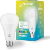 Smart Lâmpada Wi-Fi RGB+ Positivo Casa Inteligente, Branco Quente e Frio, Cores Mais Vibrantes, 1000 Lúmens, RGB, LED 12W, Bivolt – Compatível com Alexa