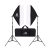 Kit de Iluminação Softbox Duplo Para Estúdios Fotografia e Video | 2x Softboxes 50x70cm, 2x Tripés de 2m e Bolsa Transporte | Modelo Doppio