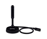 Antena Interna DTV-100 Aquario TV Digital HDTV Cabo com Conector F Macho Preto Pequeno