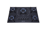 Cooktop 5 Bocas a Gás Atlas Agile Up Glass com Mesa de Vidro e Queimador Mega Chama Bivolt