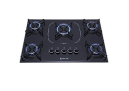 Cooktop 5 Bocas a Gás Atlas Agile Up Glass com Mesa de Vidro e Queimador Mega Chama Bivolt