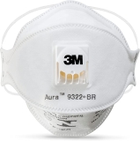 Respirador para Partículas 3M™ Aura™ 9322, PFF-2(S), Branco
