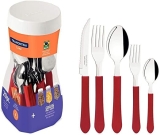 Faqueiro Inox 20 peças Leme Vermelho – Tramontina