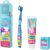 Creme Dental 50G + Escova de Dente Ultramacia + Fio Dental 25M + Estojo Para Viagem Personalizados com a Peppa Pig e George, Dentalclean