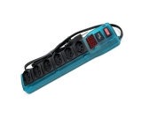 Filtro de Linha Power Line de 6 tomadas em Gabinete Plástico com Voltímetro Digital