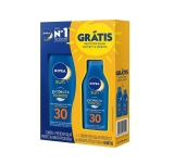 Protetor Solar Nivea Sun FPS 30 200ml + Protetor Solar Nivea Sun FPS 30 100ml
