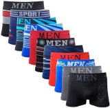 Kit 10 Cuecas Boxer Em Microfibra Adulto