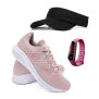 KIT Tenis Feminino Academia e Caminhada Ultra Leve + Relógio Digital + Boné Viseira