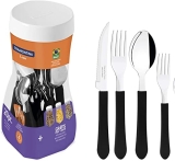 Faqueiro Inox 20 peças Leme Preto – Tramontina