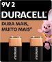 Bateria 9V DURACELL com 2 unidades