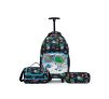 Kit Escolar Mochila De Rodinha Infantil Dino + Lancheira Térmica+ Estojo Menino