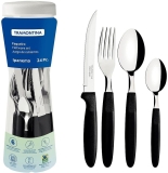 Faqueiro 24 Peças Inox Ipanema Tramontina 23399091 Preto