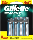 Carga para Aparelho de Barbear Gillette Mach3 – Leve 8 Pague 6