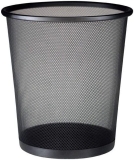 Lixeira Redonda, Metal Aramado, 10,5 l, Preta, Ref. LI509, By Office