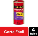 Fita Scotch Corta Fácil 45 mm x 40 m – 4 Rolos