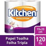 Papel Toalha Kitchen Folha Tripla Total Absorv 140 Folhas