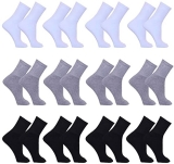 Meia Masculina Kit 12 Pares Cano Alto Sport Algodão Tamanho 39 a 43