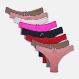 Kit 8 Calcinha Tanga Microfibra Sortidas Conforto A20