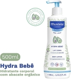Hydra Bebê com Abacate Orgânico Mustela, Hidratante Corporal Infantil, 97% de Ingredientes de Origem Natural, 500Ml, Mustela Bebê, 500 Ml