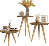 Mesa de Centro, Apoio e Lateral – Kit Triplo Classic – Freijó – Mania de Móveis