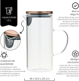 Jarra de Vidro Borossilicato Com Alça e Tampa Hermétic