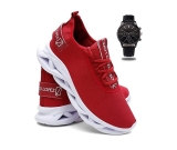 Tênis Masculino Academia Corrida Esportivo + Relógio de Ponteiro
