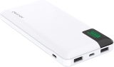Carregador Portátil Universal 16.000mAh, 2 portas USB + 1 porta USB-C, Led Indicador de bateria, Branco, PB16KWT,Geonav