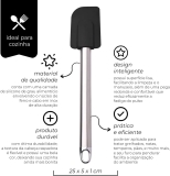 Mimo Style Espátula Com Cabeça de Silicone e Cabo em Inox