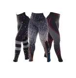 Kit com 3 Calças Legging Mescla Sublimadas