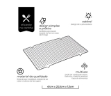 Mimo Style Grade de Resfriamento de Aço Inoxidável Antiaderente, Na Cor Preta. Ideal para Esfriar Bolos, Pães, Biscoitos. Item Essencial Para Sua Cozinha. Produto de Qualidade com 4 Pés, 41cm