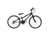 Bicicleta Ultra Bikes Rebaixada Aro 26 Reforçada Freio V-Brake – 18 Marchas Preto Fosco