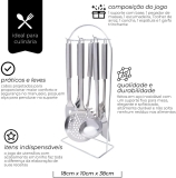 Jogo de Utensílios com 7 Peças Mesa Mimo Style Prata