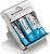 Carregador de Pilhas Multilaser AA/AAA + 2 Pilhas AA 2500Mah + 2 Pilhas AAA 1000Mah – CB045, turquoise, 83 x 59 x 55mm