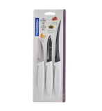 Jogo de Facas 3 Peças Tramontina Plenus Branco