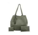 Kit Bolsa Saco Com Necessaire + Porta Cartão de Brinde Retta Verde Militar