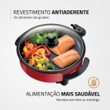 Panela Elétrica Redonda, Mondial, Vermelho, 1200W, 110V – PE-28