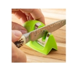 Afiador de Cozinha KitchenIQ Edge Grip, Verde, com 2 Fases