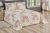 Cobre Leito Colcha Casal Padrão Tecido Piquet 03 Peças Estampado Floral Avelã