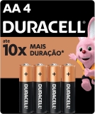 Pilha Alcalina AA Pequena DURACELL Com 4 Unidades